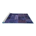 thumbnail image 2 of Ahgly Company Machine Washable Indoor Rectangle Oriental Blue Modern Area Rugs, 8' x 12', 2 of 4