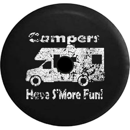 2018 2019 Wrangler JL Campers Have S'more Fun Camping Travel Trailer Motorhome Spare Tire Cover Jeep RV 32 InchBack up
