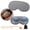 Grey, variant on KUEON 3D Sleep Eye Mask Set, Calming Weighted Blindfold with Pouch & Earplugs for Travel, Nap, Home, Gift, Black
