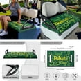 thumbnail image 4 of XYZCANDO Clover Golf Cart Seat Covers Golf Cart Steering Wheel Covers Golf Cart Flag 4 Set St. Patrick's Day Golf Cart Decor Club Car Seat Covers Steering Wheel Protector Mini Flags Green, 4 of 7