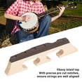 thumbnail image 3 of Puente Banjo de 6 Cuerdas, Puente de Arce de Ébano Premium de Madera Universal para Accessorios Banjolele, 3 of 7