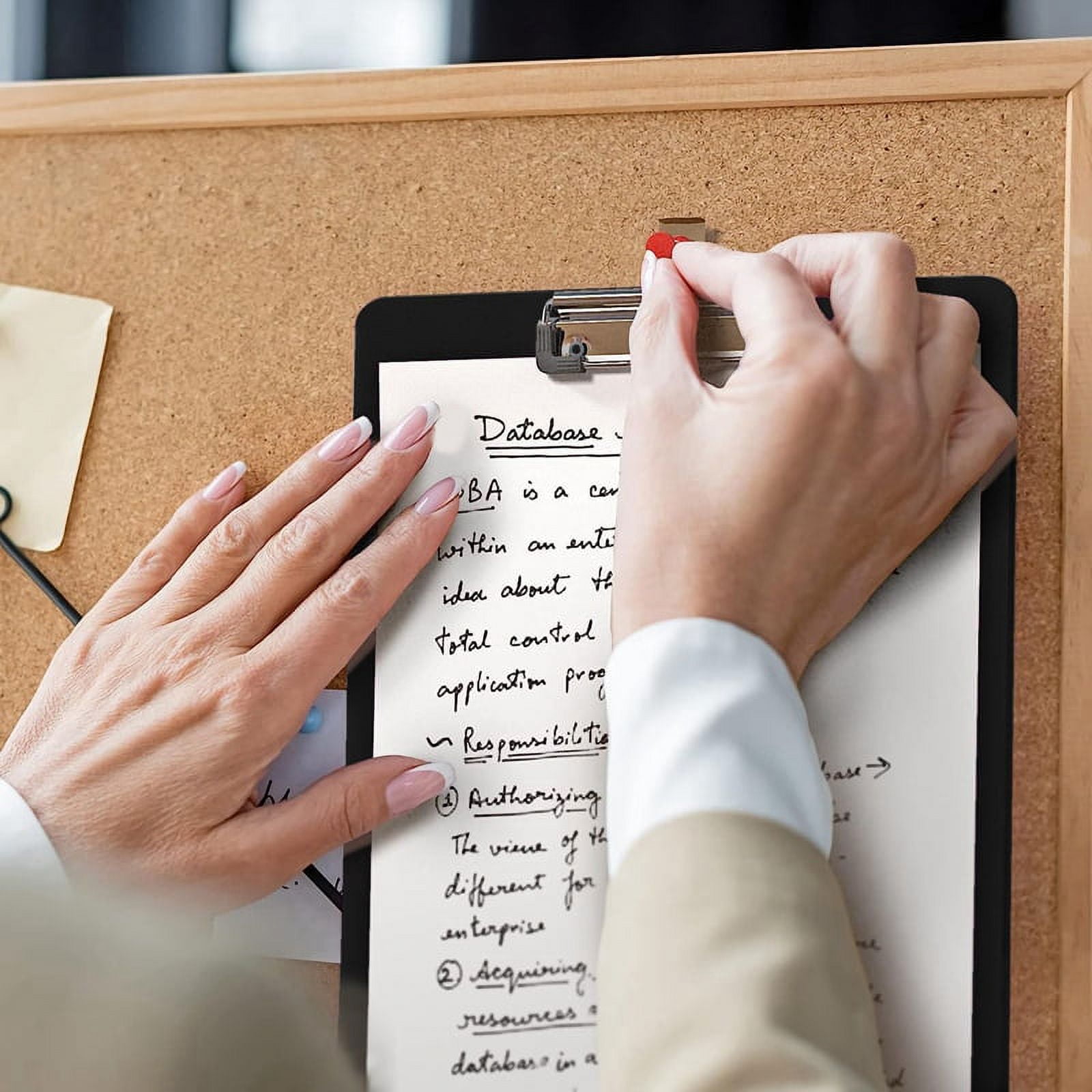 6 Pack Plastic Clipboards Black Clip Boards Low Profile Metal Clip Board Letter Size Bulk Class Set