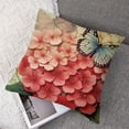 thumbnail image 7 of nygtbtfer  Throw Pillow Cover Ixora Flower with Vintage Butterfly Stamp Old Style Letter Yellow Pink Green Home Decorative Pillow Cases  Square Cushion Covers for Sofa  20x20in, 7 of 7