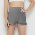 thumbnail image 6 of HAOTAGS Teen Girls Sport Ruffle Shorts（5-15） Casual High Waist Leggings Summer Biker Shorts Gray Size 9 Years, 6 of 9