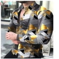 thumbnail image 3 of Nuevas camisas florales con estampado de cuadros para hombres, camisas de manga larga con solapa y botón impresas en 3D, ropa informal vintage Y2k, 3 of 5