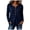 Navy, variant on WUSUOWEI Women'S Sweatshirts V-Neck Knitted Blouse Long Sleeve Loose Front Design Womens Casual Daily Top XXL