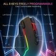 thumbnail image 6 of M810 Max 3-mode Wireless Gaming Mouse  12000 Dpi Wired/wireless Rgb W/rapid Fire Key 8 Macro Buttons 188-hour Reliable Power Capacity For Pc/mac/laptop, 6 of 8