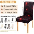 thumbnail image 4 of Halloween Chair Covers Set of 6,Halloween Spider Web Parsons Chair slipcovers, Red Spider Kitchen Dining Room Decor Chair Seat Cover Protectors(Spider Web,6 Pack), 4 of 6