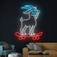 thumbnail image 3 of Handmadetneonsign Goat Skateboarding Neon Sign, Skateboard Goat Led Sign, Home Decor, 3 of 5