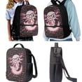 thumbnail image 2 of Jeiento Axolotl Backpack for Girls 4-6 6-8 8-12 Kids Bookbag with Lunch Box and Pencil Case Water Bottle Holder 4Pcs/Set Elementary Schoolbag Math Formula Children Daypack Preschool Back Packs, 2 of 7