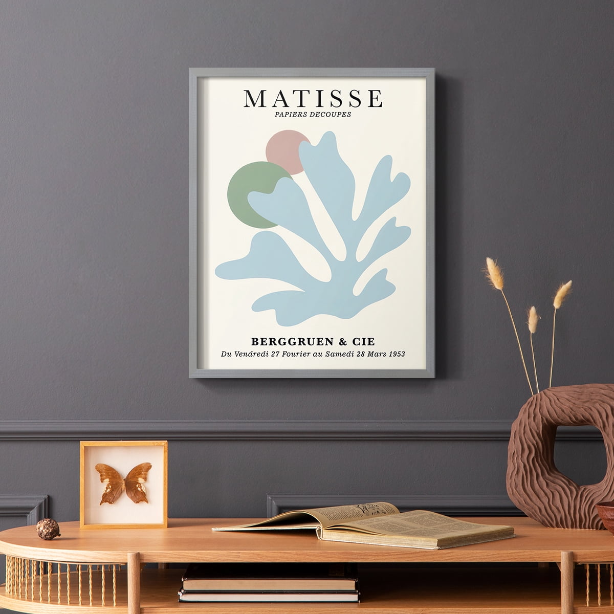 Matisse CLXXXIII Framed Print in Gray Solid Wood 8 x 10 Framed Print