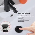 thumbnail image 5 of Bathroom Sink Drain Without Overflow Rustproof Anti Clog Vessel Sink Lavatory Vanity Pop Up Drain Stopper Painted Black, 5 of 6