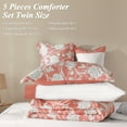 thumbnail image 5 of Bedtreat Twin Comforter Sets,5-Pieces Reversible Bedding Sets,Bed in a Bag with Comforter,Flat Sheet and Fitted Sheet,Pillowcase & Sham,Shangri-La,Honeyed Apricot, 5 of 6