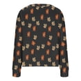 thumbnail image 3 of Puntoco Chaqueta De Punto Informal Con Estampado De Hojas Para Mujer, Chaqueta Con Botones, Abrigo De Felpa, Para Otoño E Invierno, 3 of 4
