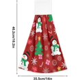 thumbnail image 3 of SKYSONIC 2 Pack Christmas Snowman Hand Towels, Soft and Absorbent Kitchen Towels with Hanging Loop Microfiber Tie Towel for Bathroom, Laundry Room, Farmhouse, 14" x18.2", 3 of 7