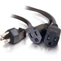 1 TO 2 POWER CORD SPLITTER M/F 2X 5-15R TO 1X 5-15P