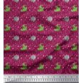 thumbnail image 1 of Soimoi Poly Crepe Fabric Geometric Shapes,Crocodile & Rhinoceros Kids Print Sewing Fabric Yard 52 Inch Wide, 1 of 3
