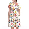 thumbnail image 1 of Balery Childrens Party Vestidos sueltos de manga corta para mujer, vestidos de verano 2025, vestidos casuales de corte A con vuelo., 1 of 6