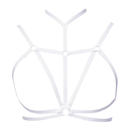 Yuhangmm Women Sexy Lace Up Bra Black Cutout Stretch Adjustable Lingerie Bra Lady Elastic Band Bra Lingerie Set for Women under 10