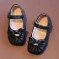 thumbnail image 6 of NOKIO Girls' Mary Jane Sandals With Bow Detail Toddler Kids Baby Girls Dress Shoes Party Wedding Flower Bridesmaids Princess Shoes Flats School Uniform Shoes 1-6Y, 6 of 8