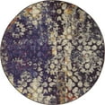 thumbnail image 2 of Rugs.com Carnevale Collection Rug – 4 Ft Round Navy Blue Medium Rug Perfect For Kitchens, Dining Rooms, 2 of 9