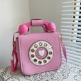 thumbnail image 4 of Bolso Bandolera Baoblaze de Cuero PU en Forma de Teléfono Rosado, 4 of 8