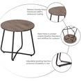 thumbnail image 5 of 17.7 inch Small Round Outdoor Side Table,Patio End Table,Waterproof Wood Table with Weather Resistant Steel Adjustable Feet for Living Room Bedroom Garden Yard Balcony Porch Poolside, 5 of 8