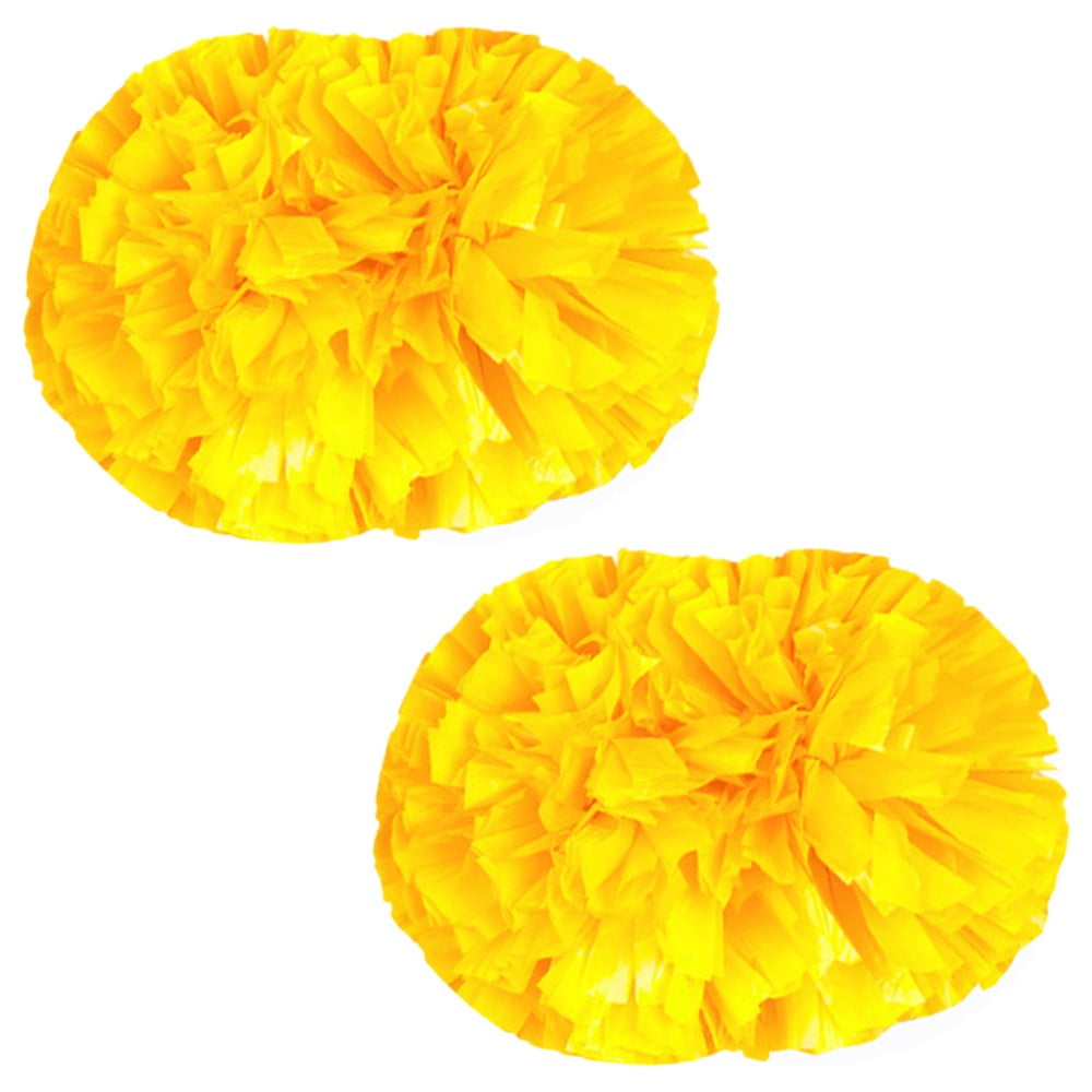 2 Pack pom poms Cheerleading with Baton Handle Plastic Ring Cheer Poms Cheerleading Pompoms for