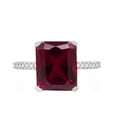 thumbnail image 3 of Sterling Silver with Ruby and Natural White Topaz Solitaire Ring, 3 of 3