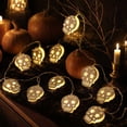 thumbnail image 5 of Halloween Skull LED String Lights 59.05in,Warm White Battery Lights Indoor Outdoor Halloween Party Home Holiday Decor, 5 of 8
