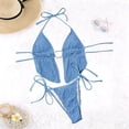 thumbnail image 6 of Xijirk Tankini Swimsuits for Women,Tie Side Two Piece Swimsuits High Waisted Bikini with Tankini Top and Adjustable Bottoms Swimwear Outfit for Beach Summer,Womens Swimsuits,Blue,XL, 6 of 6