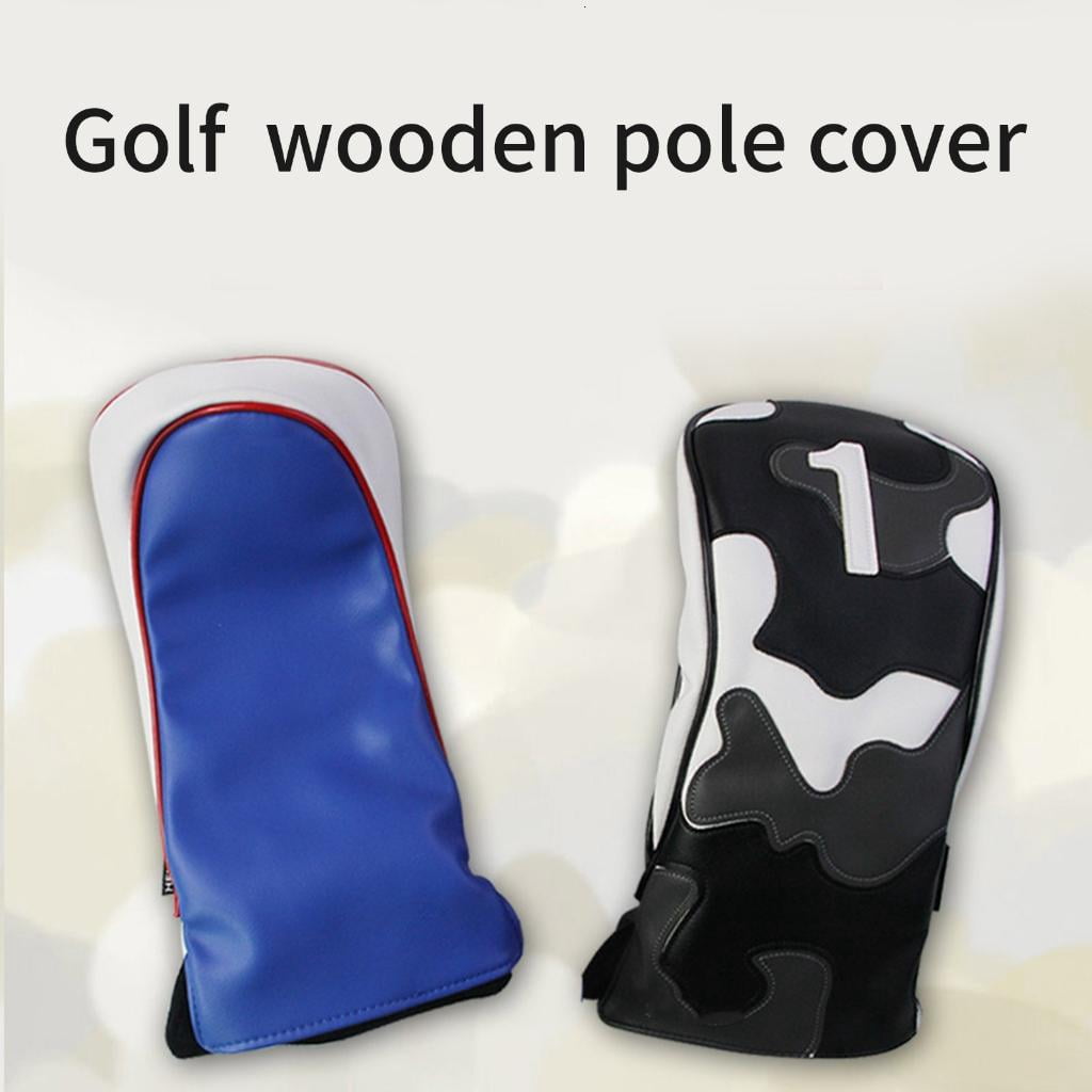 Yihuala Golfs Headcover Soft Plush Lining Fit Square Mallets Putters Square Mallets Putter Headcover PU Textur