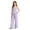 B-Purple, variant on mgoYE Girl Summer Clothes Linen Outfit Bows Ruffled Shirts Pant Set Princess Outfit Short 8 9 10 11 12 Years Size 11-12 Years