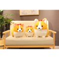 thumbnail image 3 of Cojín de felpa suave con diseño de perro Corgi de dibujos animados, almohada de animales, juguete de peluche, Squishmallow oso de fresa  electrónico, 3 of 6