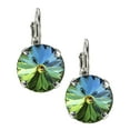 thumbnail image 2 of Swarovski Element Handmade Vitrail Light Crystal 12mm Rivoli Pointed Leverback Earrings Nickel Free, 2 of 2