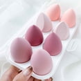 thumbnail image 2 of Juego de esponjas de maquillaje Blender Beauty Foundation Blender, perfectas para maquillaje líquido, en crema y en polvo, esponjas de maquillaje multicolor, color rosa, 8 unidades en una caja, 2 of 5
