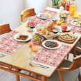 thumbnail image 2 of Pink Ballerina Swan Pattern Summer Placemats Table Placemats Set Of 4-Linen Kitchen Washable Placemats Table Mats 11.8"x17.7"Non-Slip Heat Resistant, 2 of 6