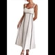 thumbnail image 2 of Vestido A Rayas para Mujer, con Tirantes Finos, y , Fluido Albaricoque M, 2 of 6