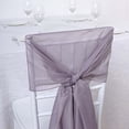 thumbnail image 3 of Efavormart 5 Pack | Violet Amethyst DIY Premium Designer Chiffon Chair Sashes | 22" X 78", 3 of 10