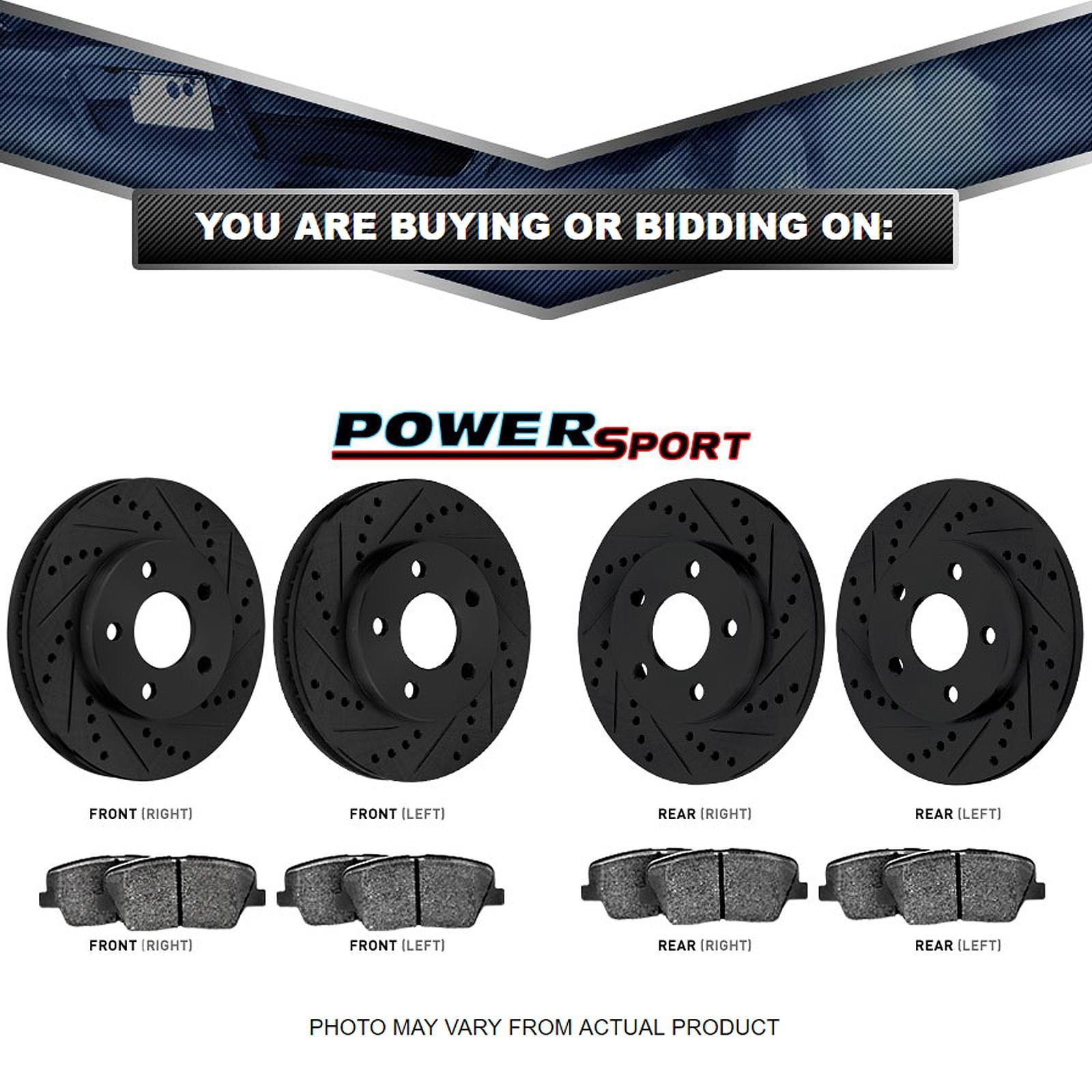 PowerSport Bremsen-Kit Für Porsche 944 – Keramik-Bremsbeläge & Gebohrte/schlitzige Rotoren, Vorne & Hinten