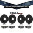 thumbnail image 2 of PowerSport Front Rear Brakes and Rotors Kit |Front Rear Brake Pads| Brake Rotors and Pads| Ceramic Brake Pads and Rotors |fits 2010-2011 Ford F-150, 2 of 7