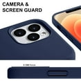 thumbnail image 3 of Designed for iPhone 13 Pro Max Silicone Case, Protection Shockproof Dustproof Anti-Scratch Phone Case Cover for iPhone 13 Pro Max, Liquid Silicone Phone Case (Navy), 3 of 6