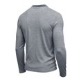thumbnail image 4 of CCRFTGI Henley Tops Lightweight Breathable 4 Button Front Fashion Daily Athletic Long Sleeve Tees Shirts Light Gray M, 4 of 4