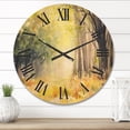 thumbnail image 2 of Designart 'Bright Sunshine Through The Yellow Forest Trees III' Traditional Wood Wall Clock, 2 of 5