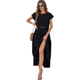thumbnail image 2 of Conjunto de Falda de Verano para Mujer, 2 Piezas, Top de Corta, Cintura Elástica, Vestido con Bolsillos, Negro, Talla M, 2 of 9