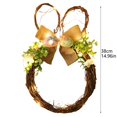 thumbnail image 4 of Easter Bunny Wreath for Front Door,Spring Rabbit Wreath with Pastel Eggs,Berries,and Bow,Farmhouse Indoor Outdoor Wall Window Decor, 4 of 8
