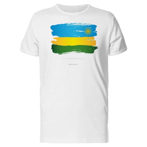 Paint Of The Flag On Rwanda Tee Men's -Image by Shutterstock