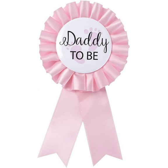 Zhuge 2PCS Daddy & Mommy Tin Badge Pins - Gender Reveal Button Gifts for Shower
