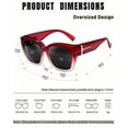 thumbnail image 4 of Gafas de Sol KANASTAL Polarizadas UV400 Rojo/Negro para Poner sobre Lentes, 4 of 6