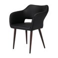thumbnail image 3 of Plata Décor Import Inc Lot de 2 chaises de conférence (PU) noires pour salle à manger, 3 of 5